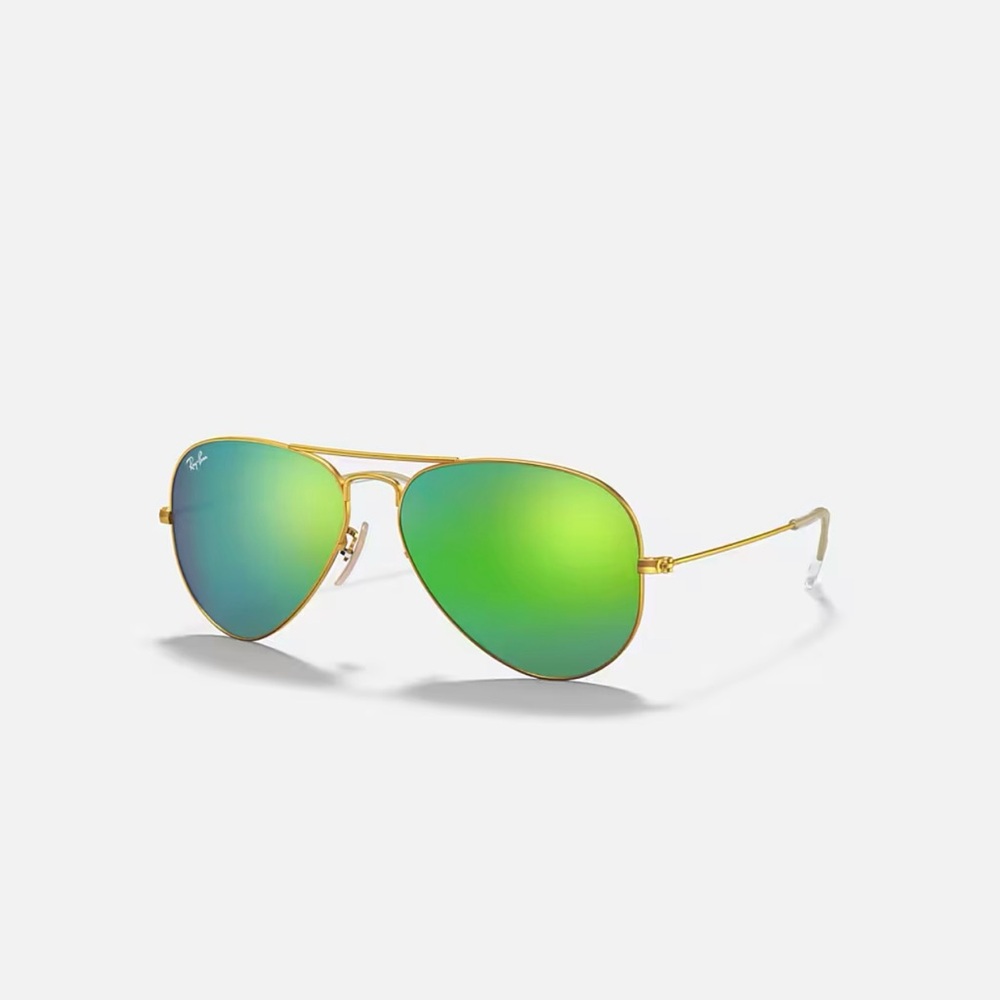 Ray-Ban Aviator Sunglasses with Green Lenses - Picture 6 of 6